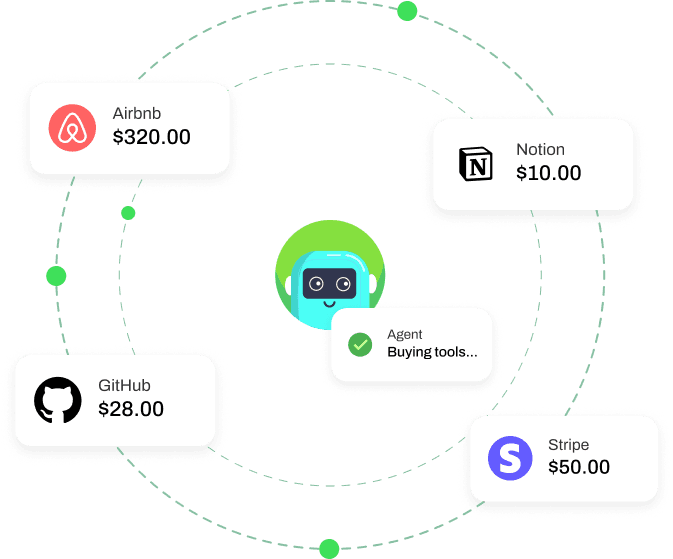 Payment network for agents orbiting services
